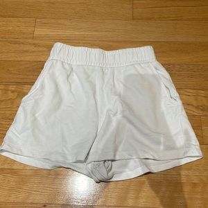 zara white shorts